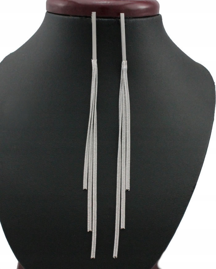 

Kolczyki Srebrne Długie Efektowne Żmijki 12 cm