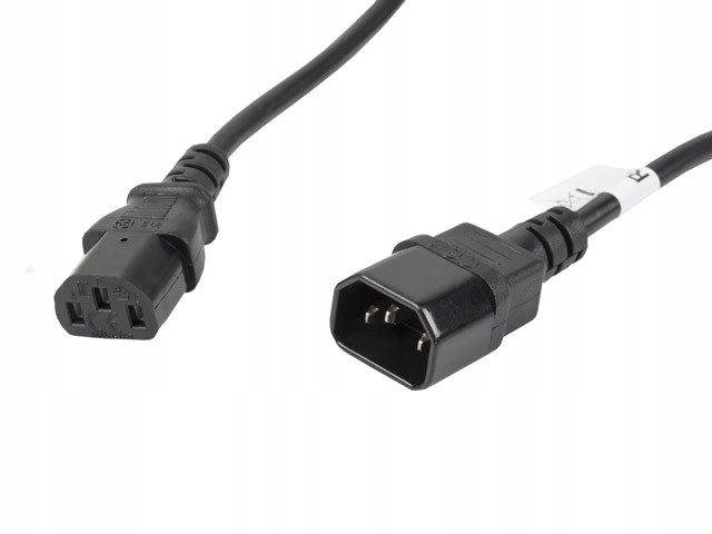 Lanberg Przedłużacz kabla zasilającego Iec 320 C13 C14 Vde 5M czarny