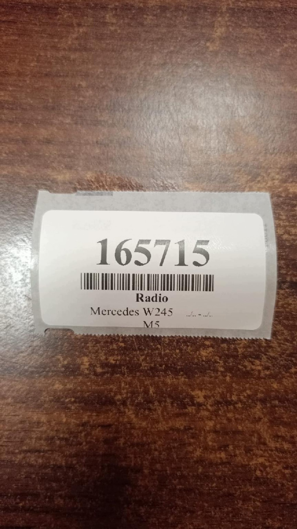 MERCEDES B class W245 RADIO A1698200286
