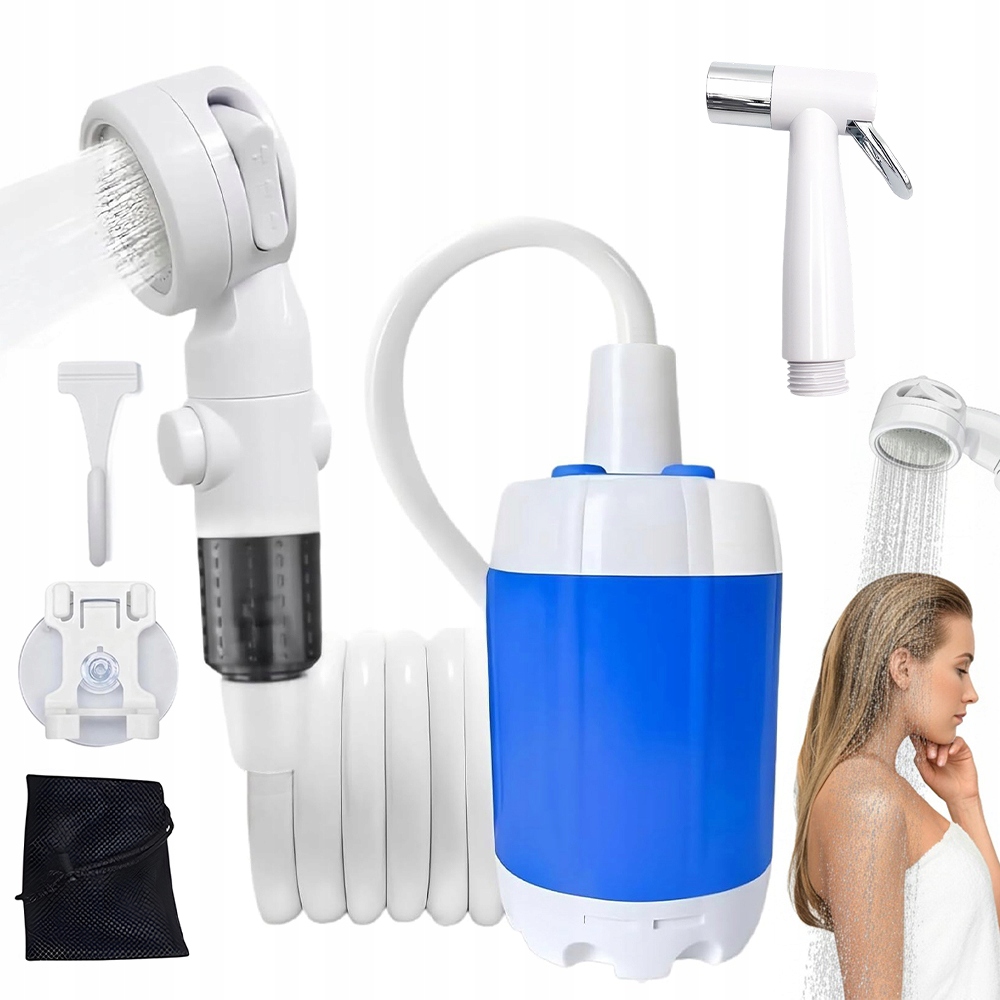 Turistická Sprcha S Akumulátorem 70 Minut Provozu Usb, Voděodolná, Kempingová