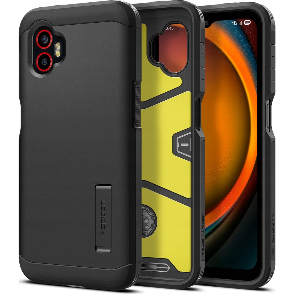 Pouzdro pro Galaxy Xcover 7 Pro, Spigen Tough Armor, pevná zadní kryt s opěrkou