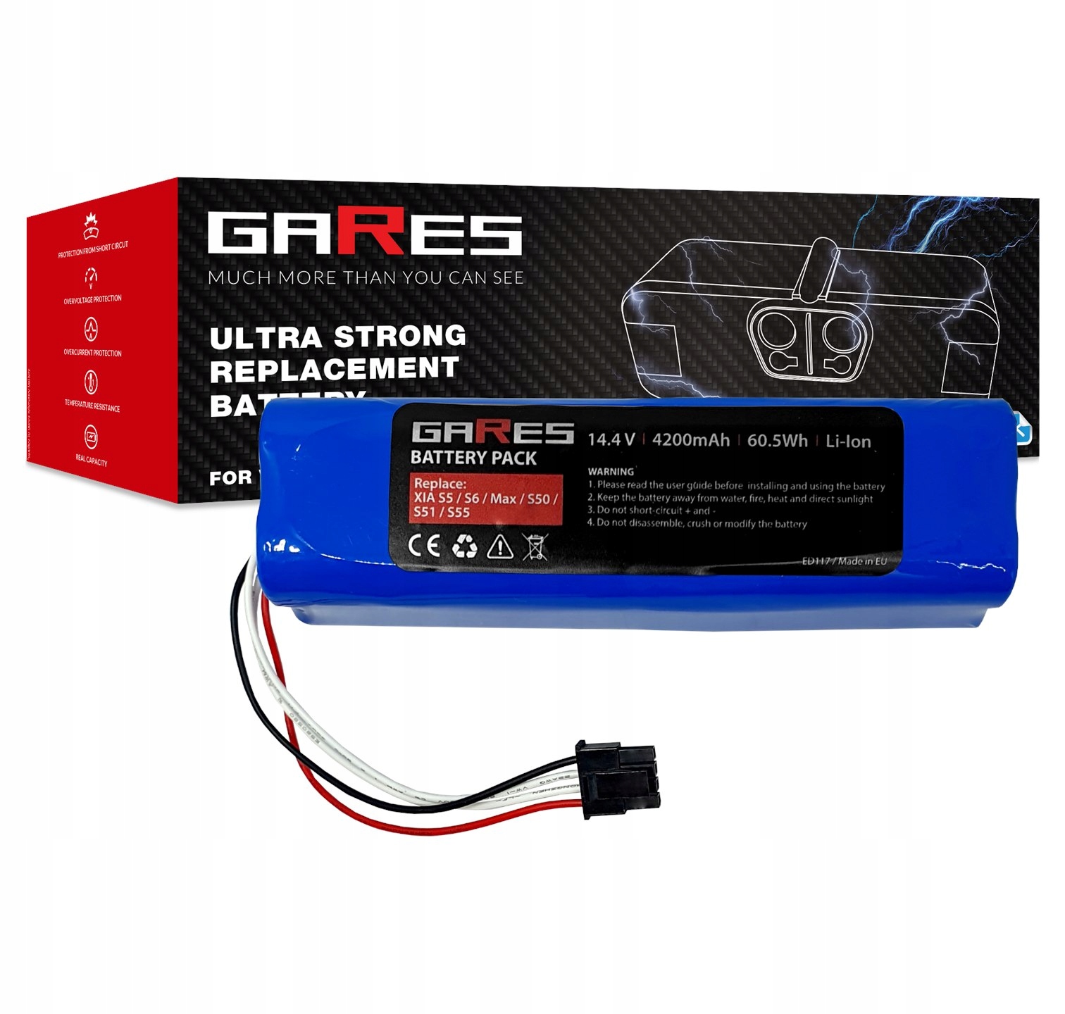 Baterie pro Xiaomi Roborock S50 S51 S55 14,4V 4,2Ah