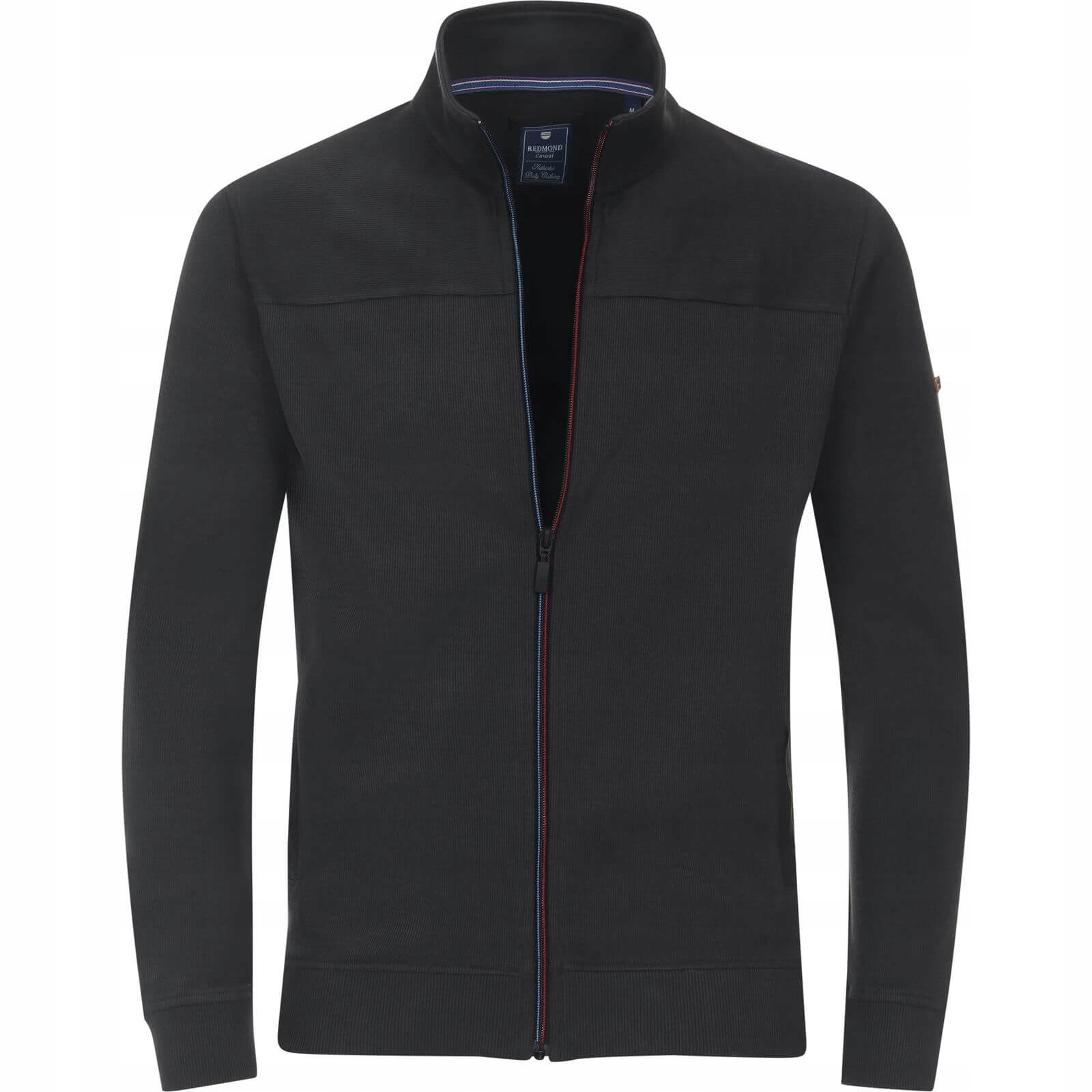 Bluza męska Redmond rozpinana stójka szara_L