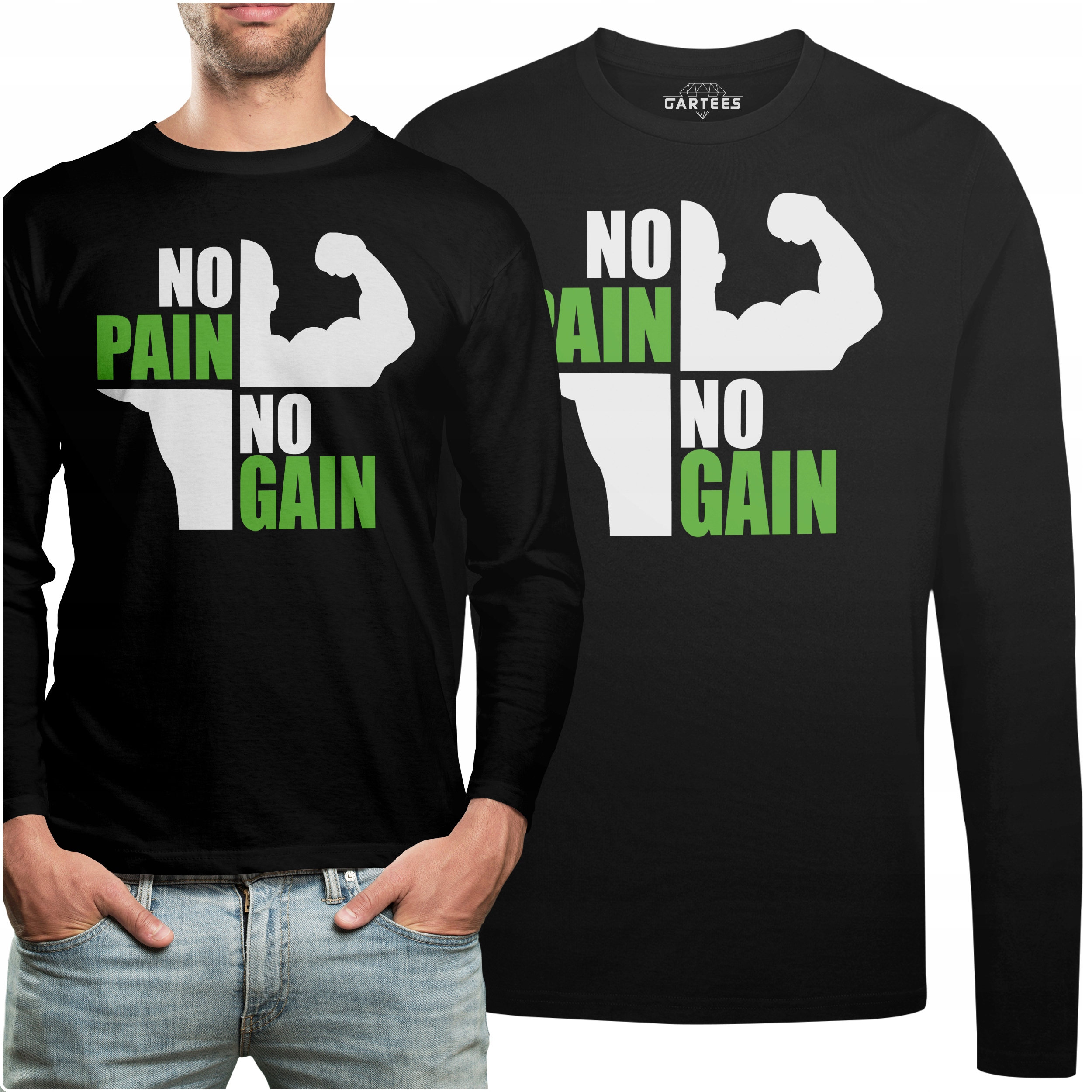 

Koszulka Long Napis No Pain No Gain Siłownia