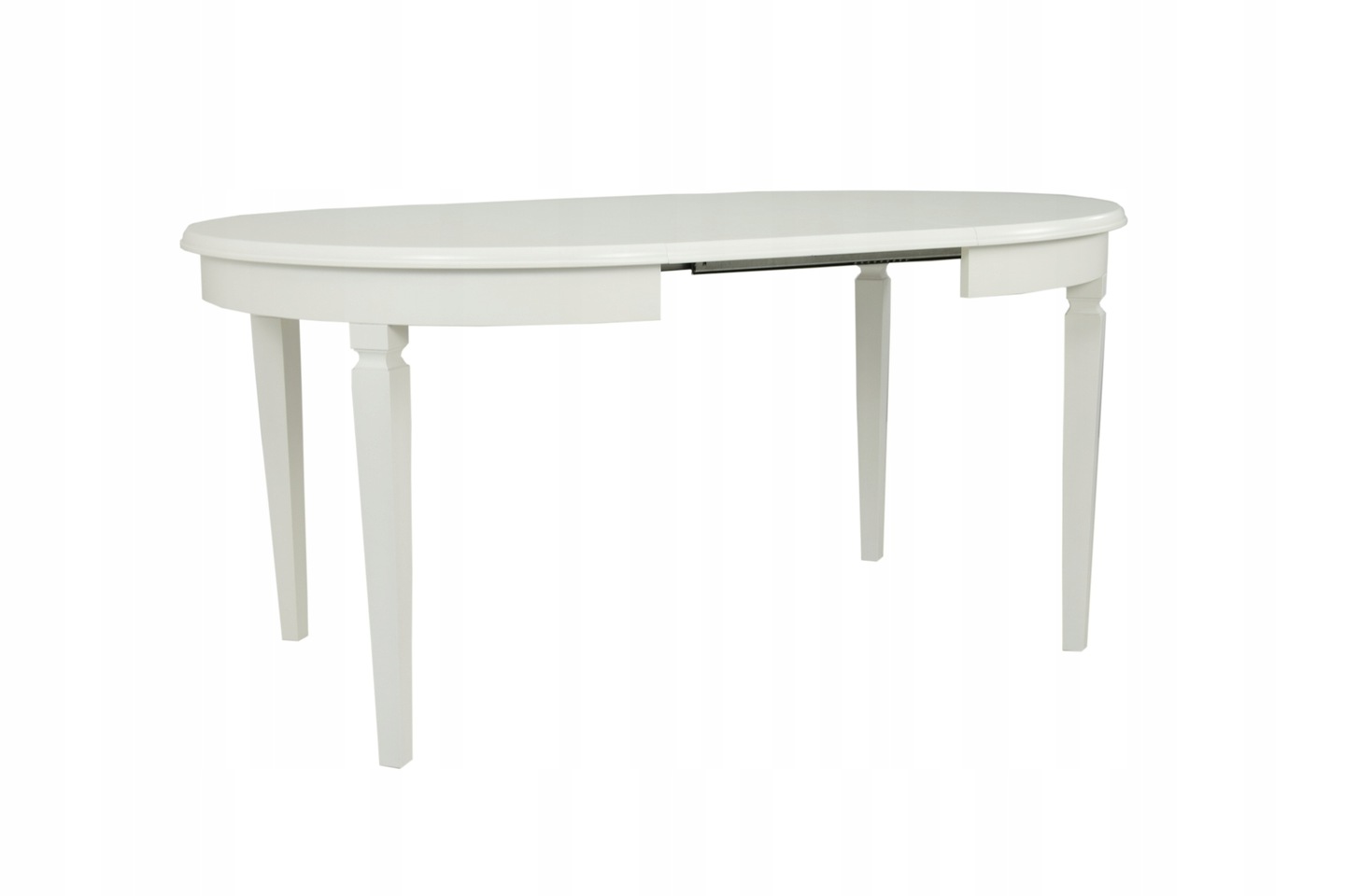 Zestaw 6 krzeseł i okrągły stół 110/210cm Kolor korpusu stołu biały