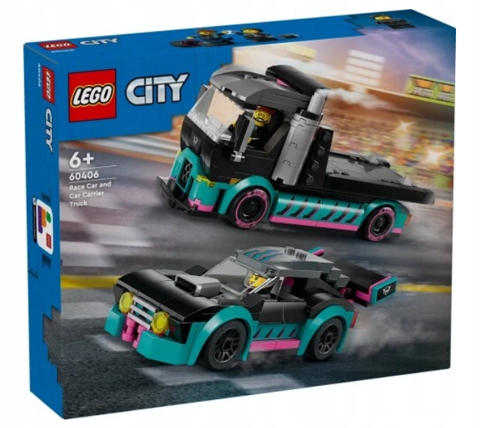 Lego 60406 City Závodní Auto A Autopřepravník
