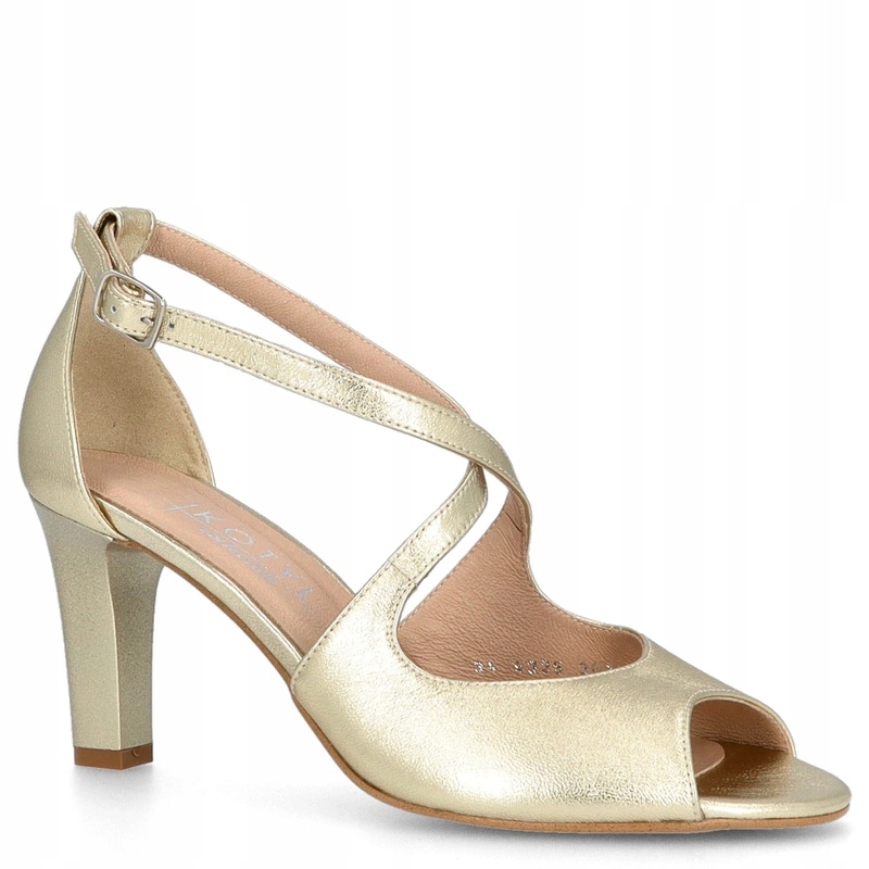 Taneční kožené sandály Kotyl 4325 Zlaté Lico 37