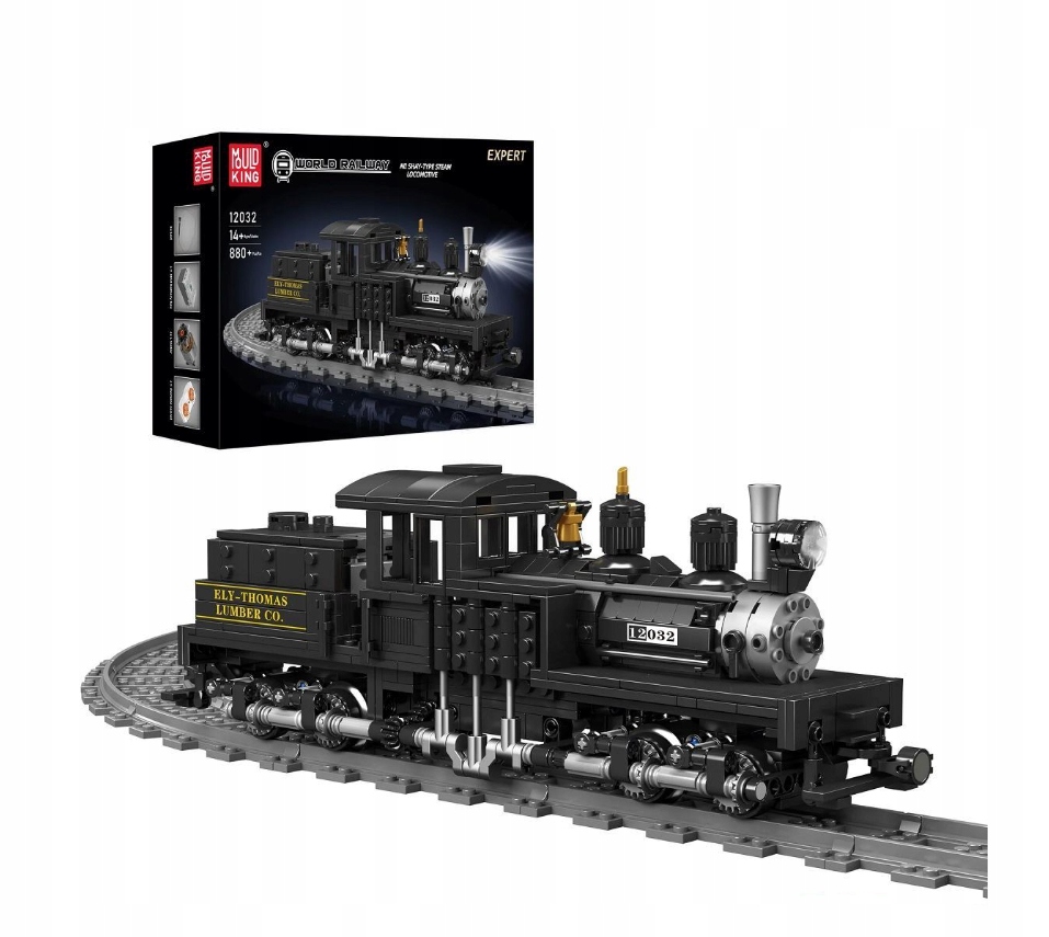 Klocki Zdalnie Sterowany Pociąg Parowy Rc Mould King 12032 Victoria 885 el.