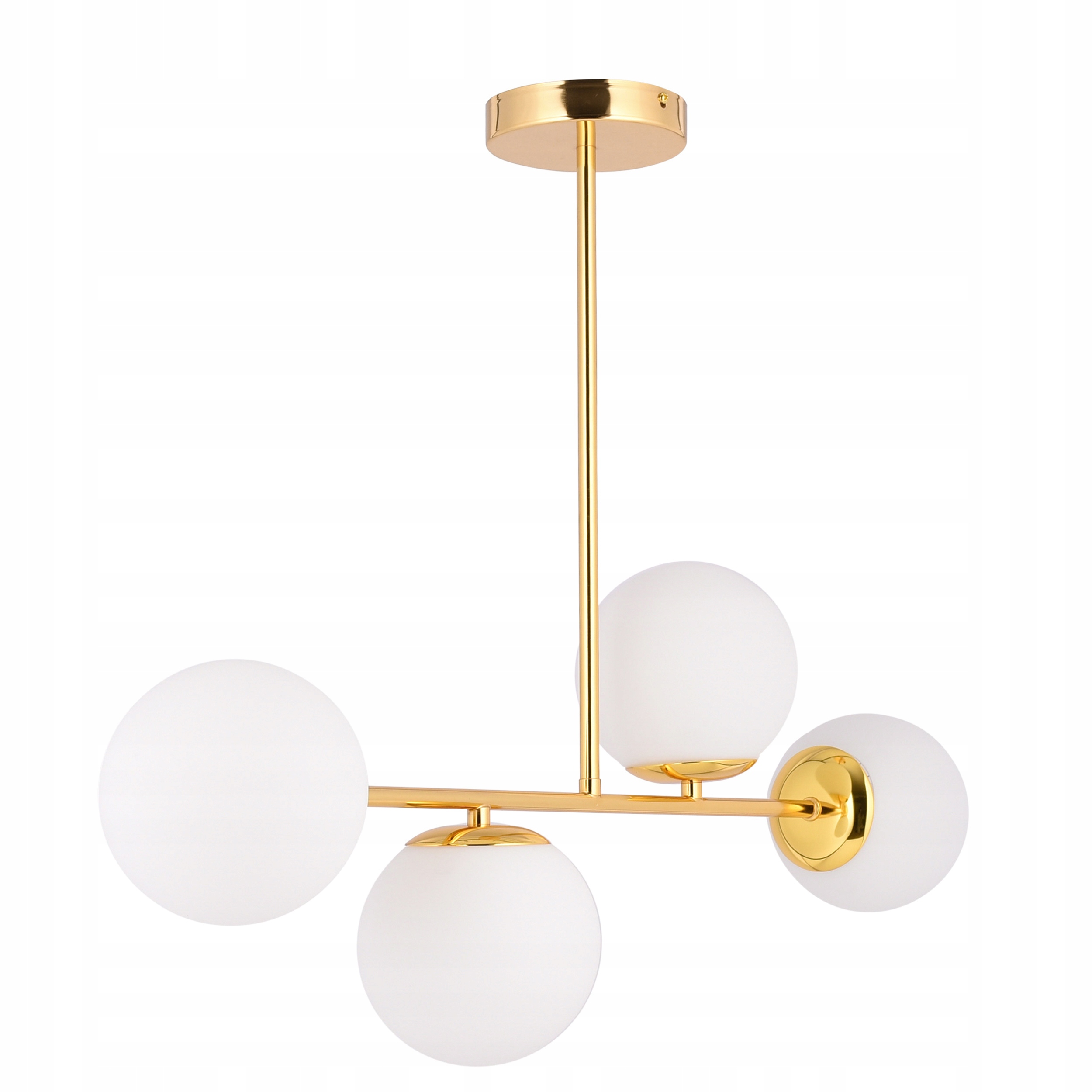 

Lampa Wisząca Sufitowa Złota Biała Kula Loft