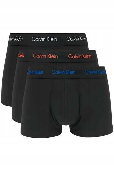 Calvin Klein Underwear 3x Bokserki Męskie Czarne Trunki, Rozmiar XL
