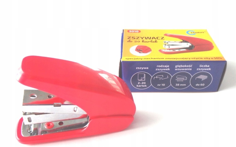 Zszywacz TAURUS 5010(do20 kar.) zmniejsza 50% siły