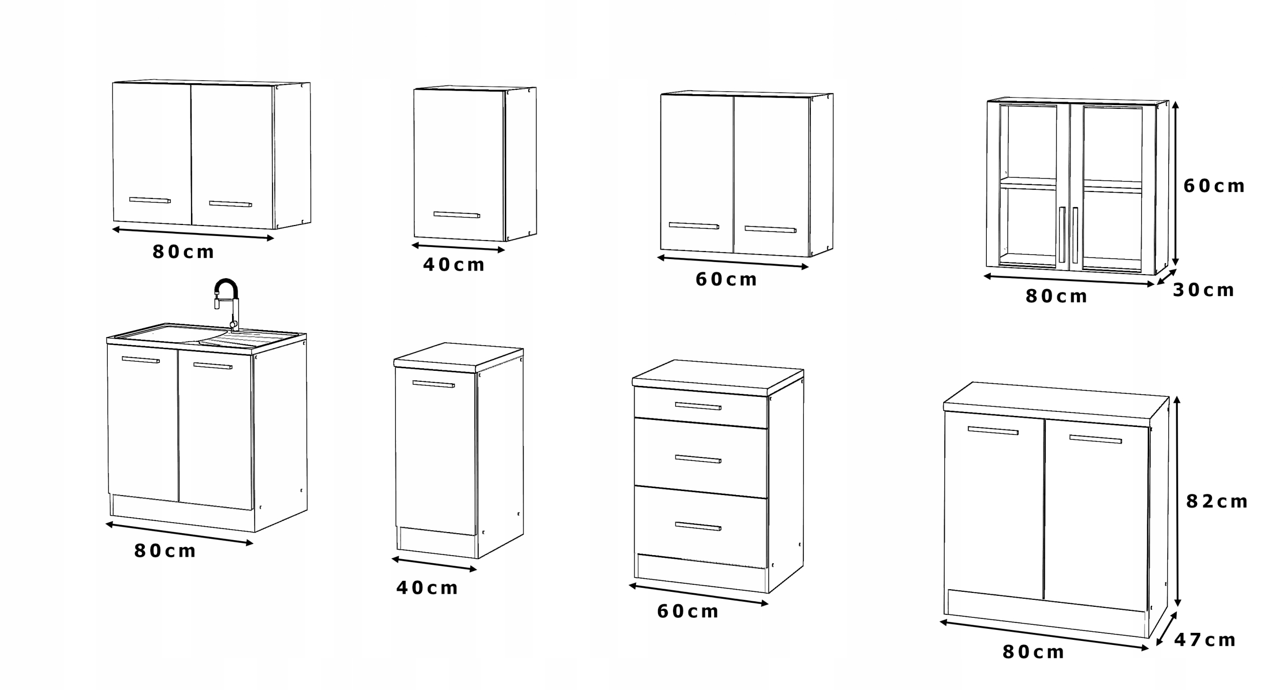 Meble kuchenne Zestaw mebli kuchennych Kuchnia REMO 2.6m KOLORY KW Marka Blanco