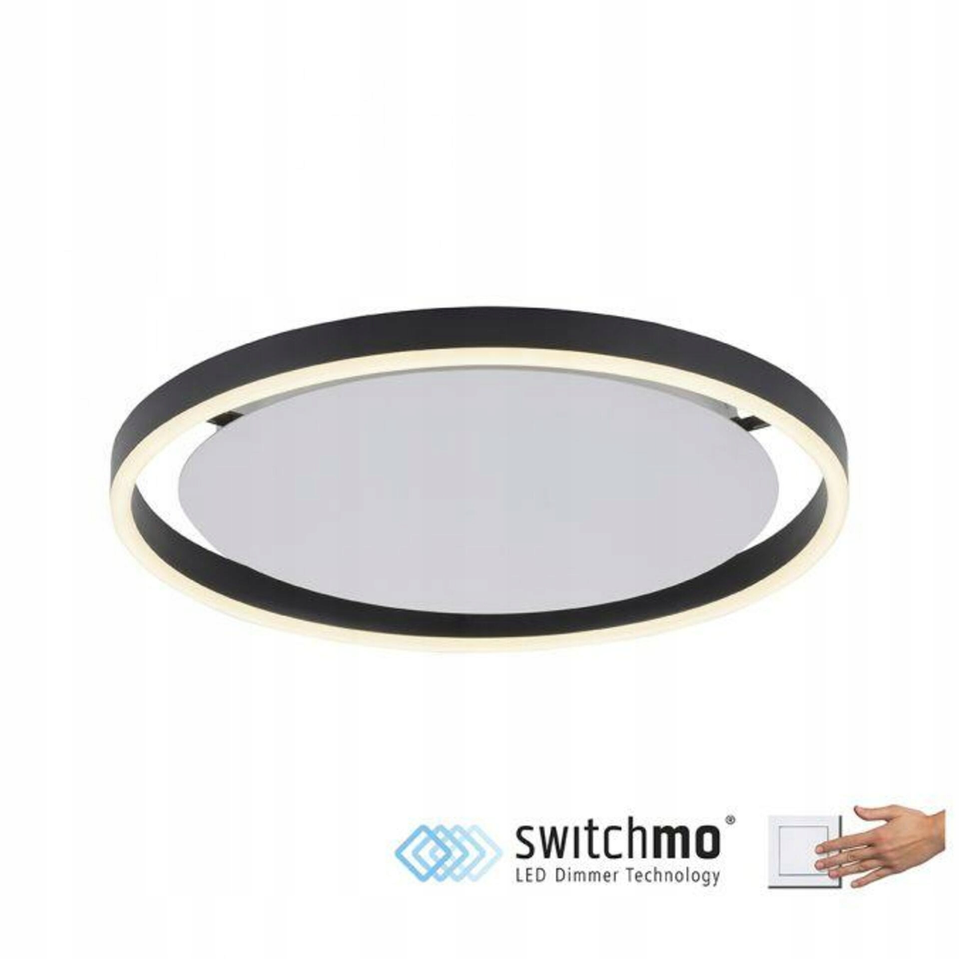 Led stropné svietidlo Just Light antracit 40 cm, stmievateľné Switchmo 3000K