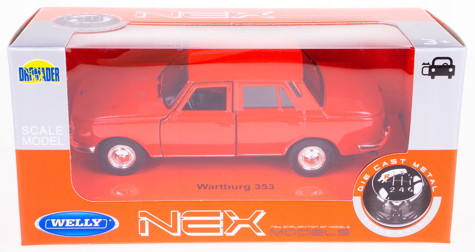WARTBURG 353 MODEL METALOWY PRL WELLY 1:34 CZERWON EAN (GTIN) 5904538643195