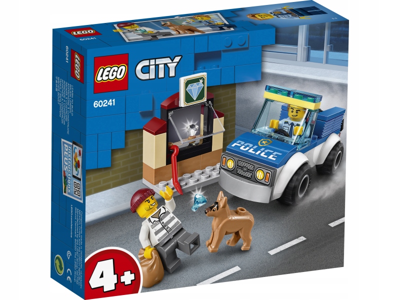 Lego City 60241 Oddział Policyjny z Psem Samochód Radiowóz Klejnoty Policja