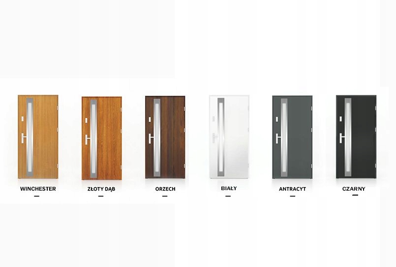 WYPRZEDAŻ Drzwi zewnętrzne 90 TOLEDO 55 ANTRACYT REFLEX Szerokość drzwi 90 cm