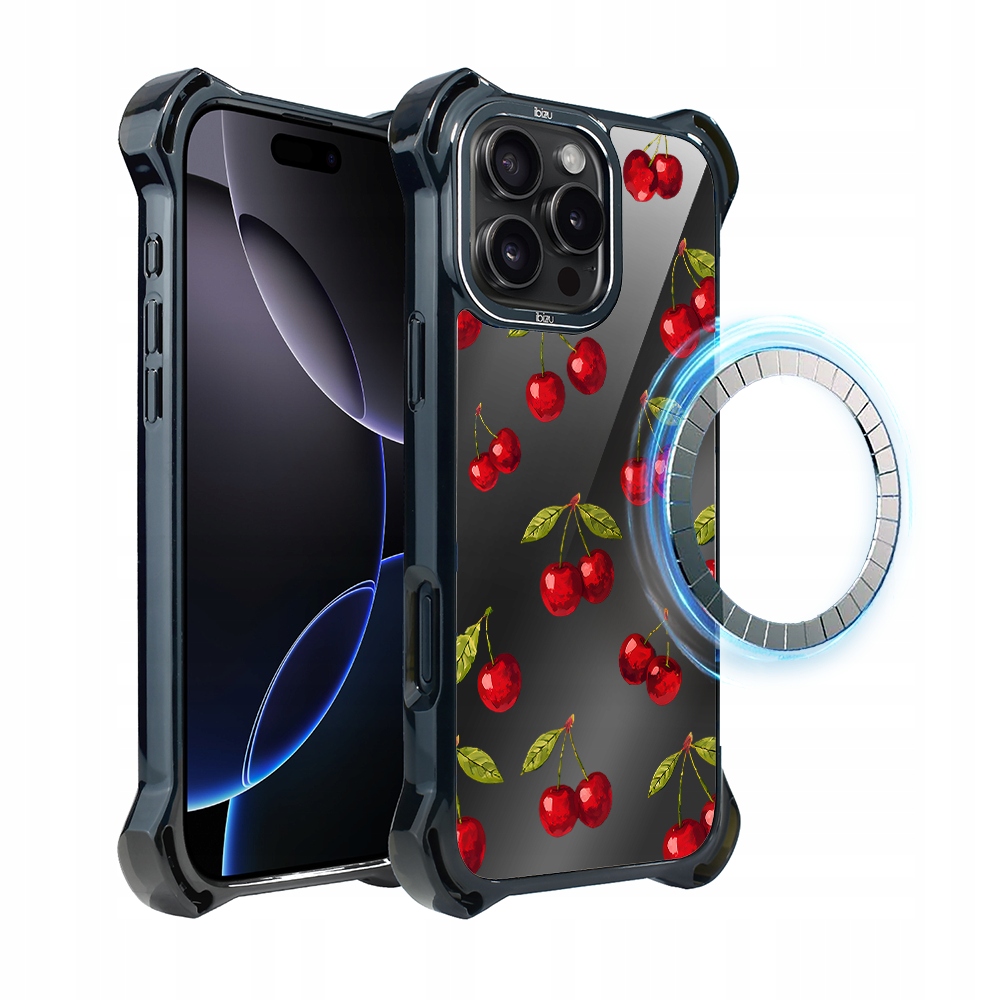 Pouzdro pro iPhone 16 Pro Max Ibizu DropGuard Ultra s MagSafe, Třešňová noc