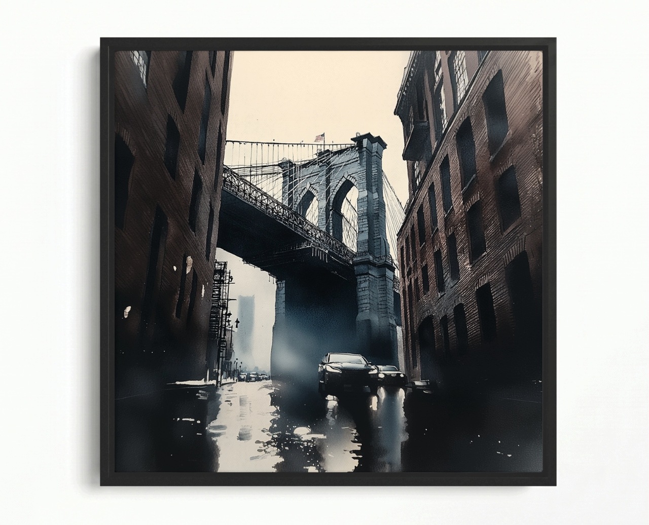Obraz Rama American Box Město New York Most Brooklyn 40x40