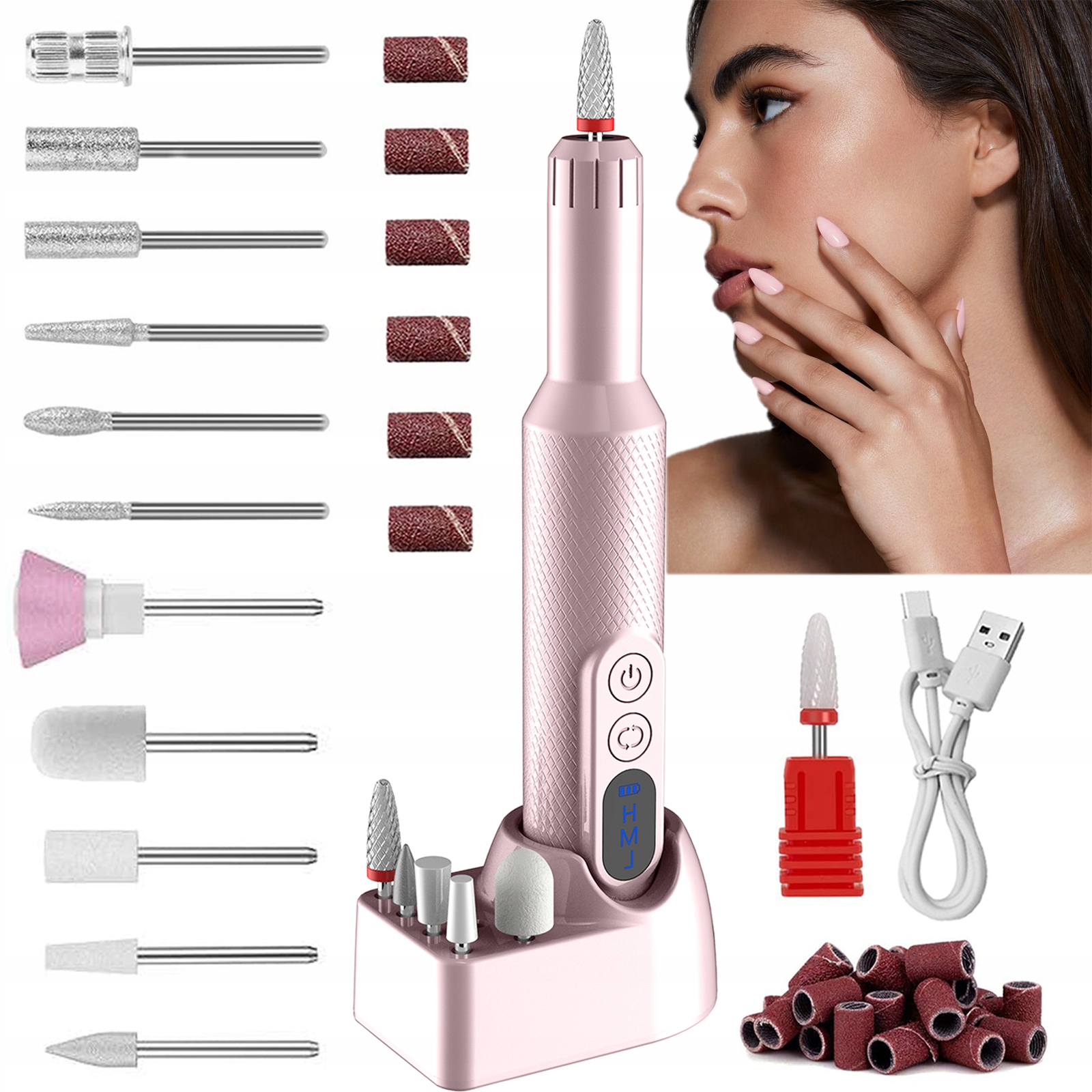 Bruska Bezdrátová Sada 20000RPM Pro Profesionální Manikúra