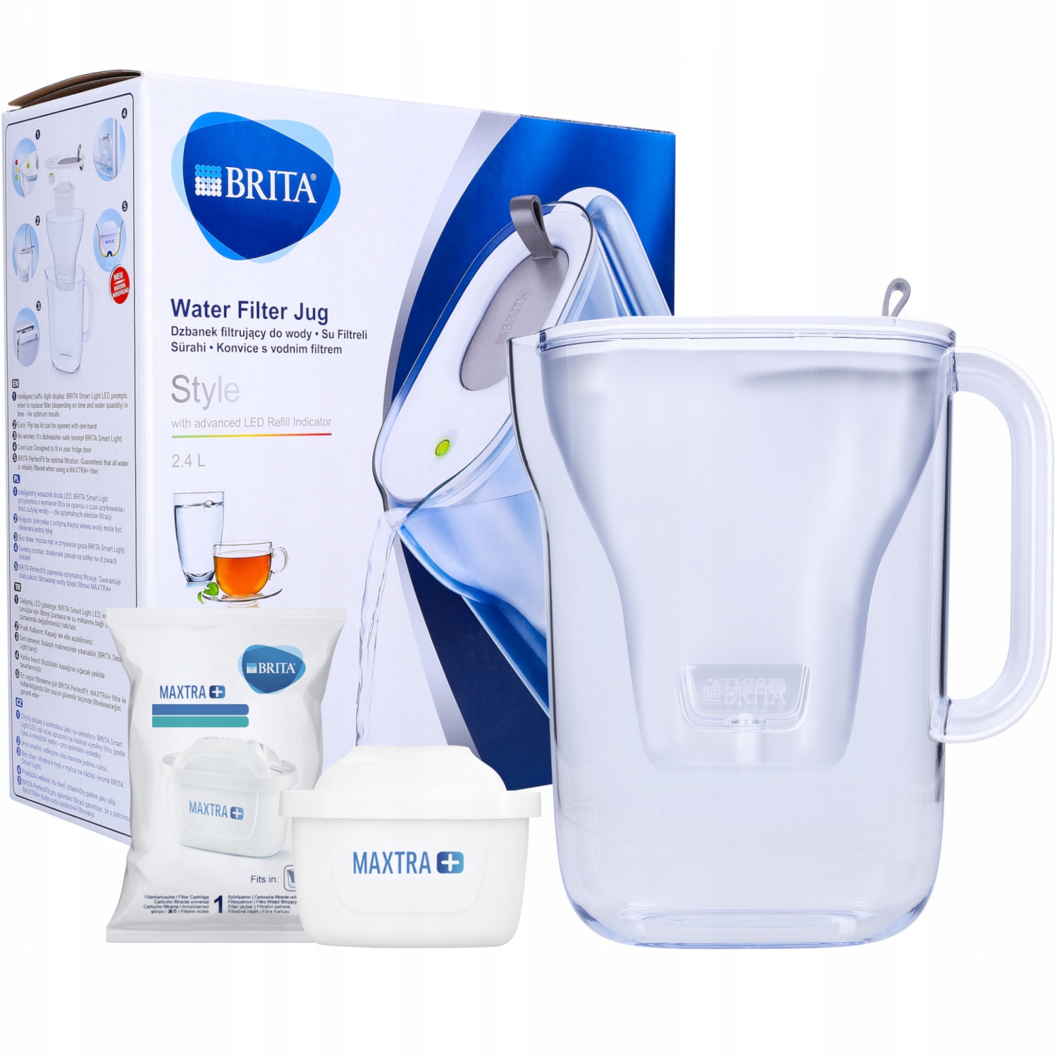 Carafe Style 2,4L + 1 cartouche Maxtra - Brita