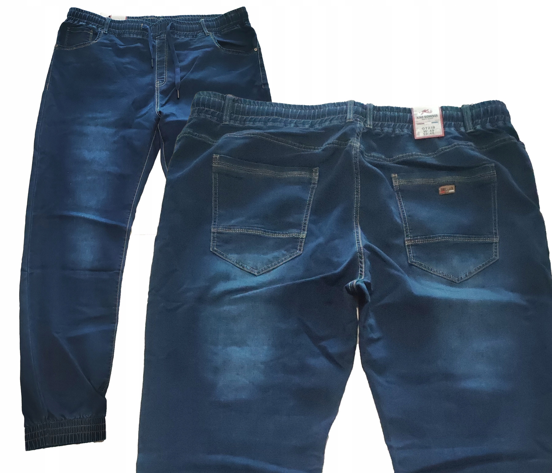 2XL Big Men Joggery Strečové kalhoty Jeans Námořnická Modrá Tommy