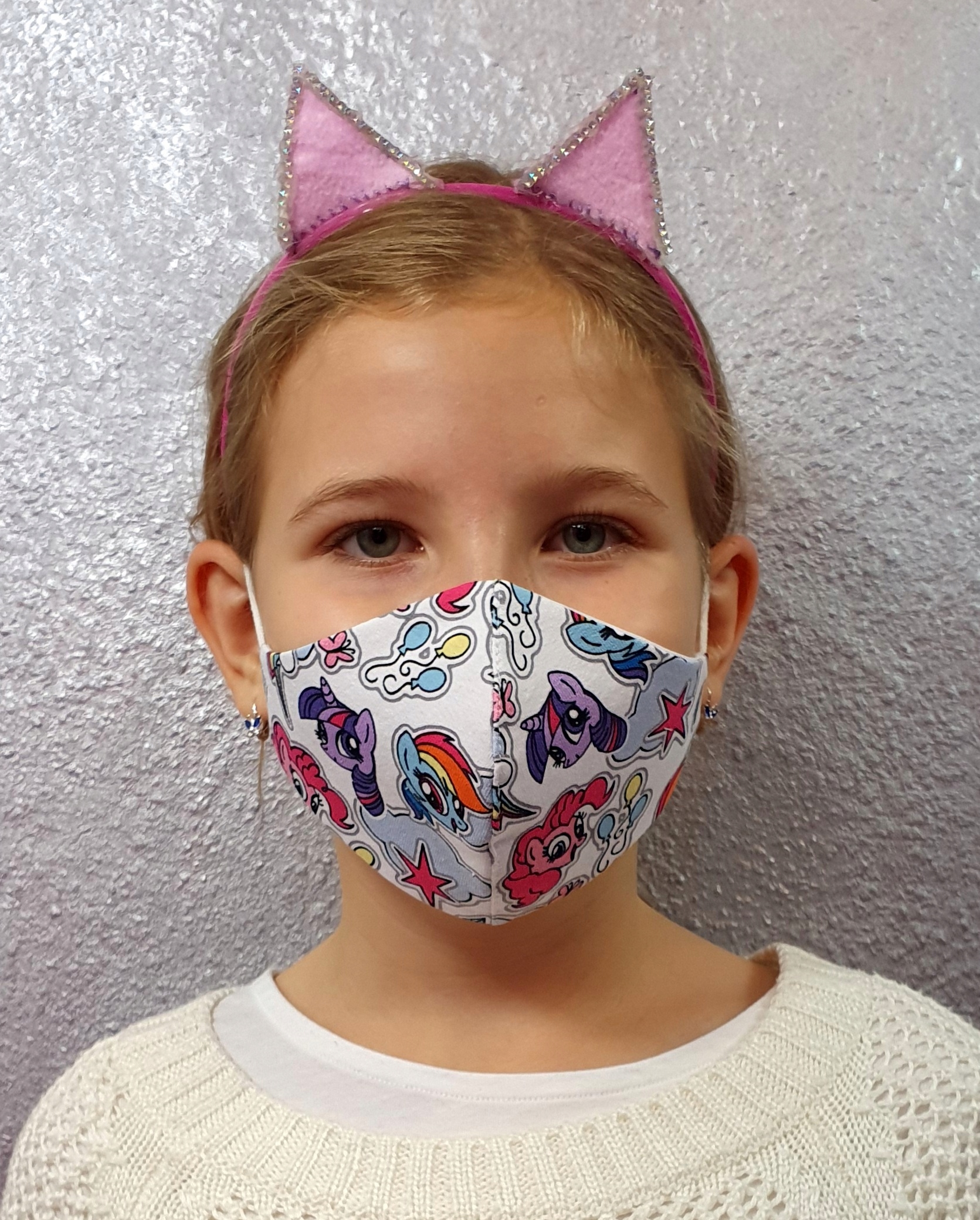 

Maseczka Dla DZIECKA.Dziecięca profilowana. Pony.