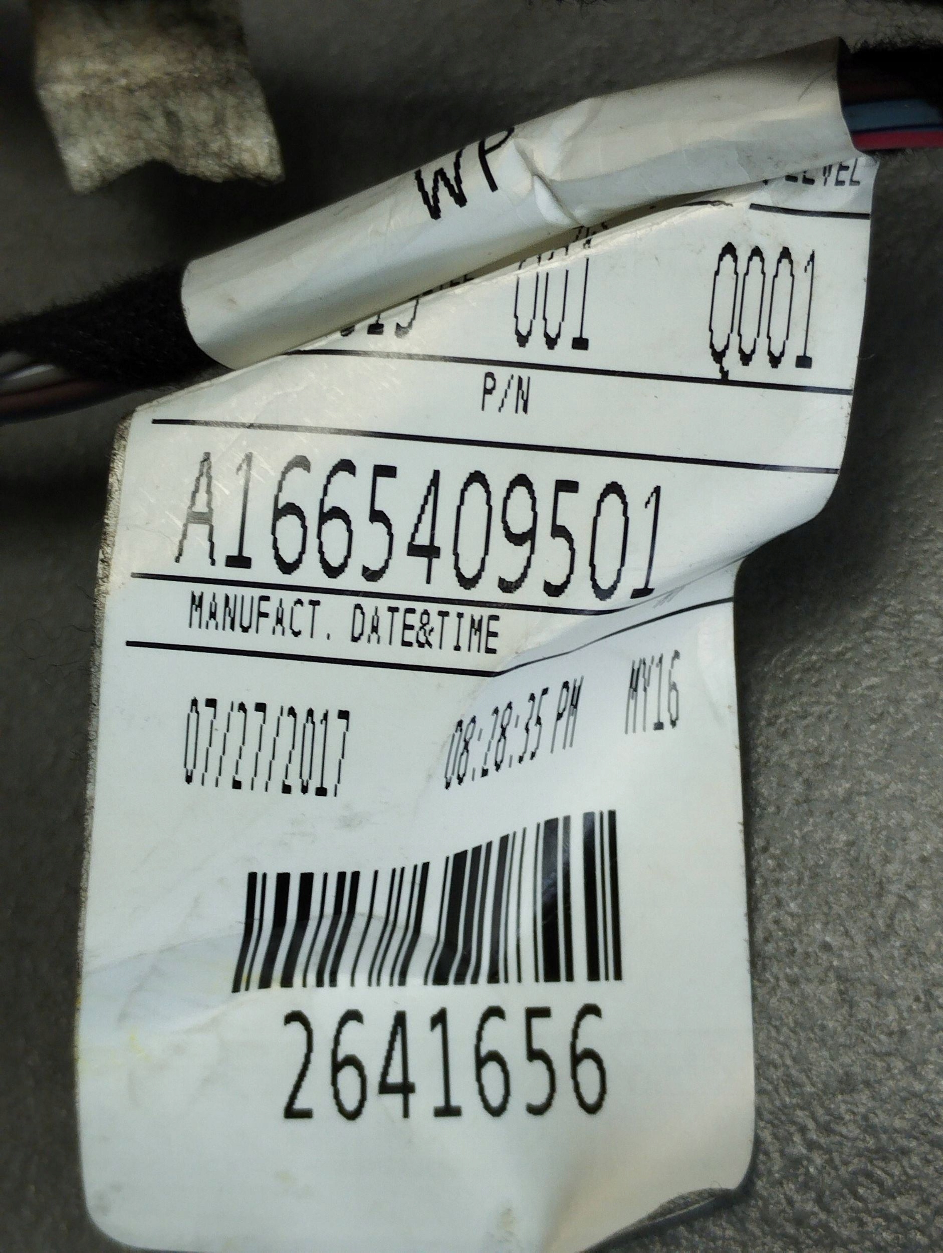 Mercedes-Benz GLE W166 bundle upholstery right front A1665409501 UK