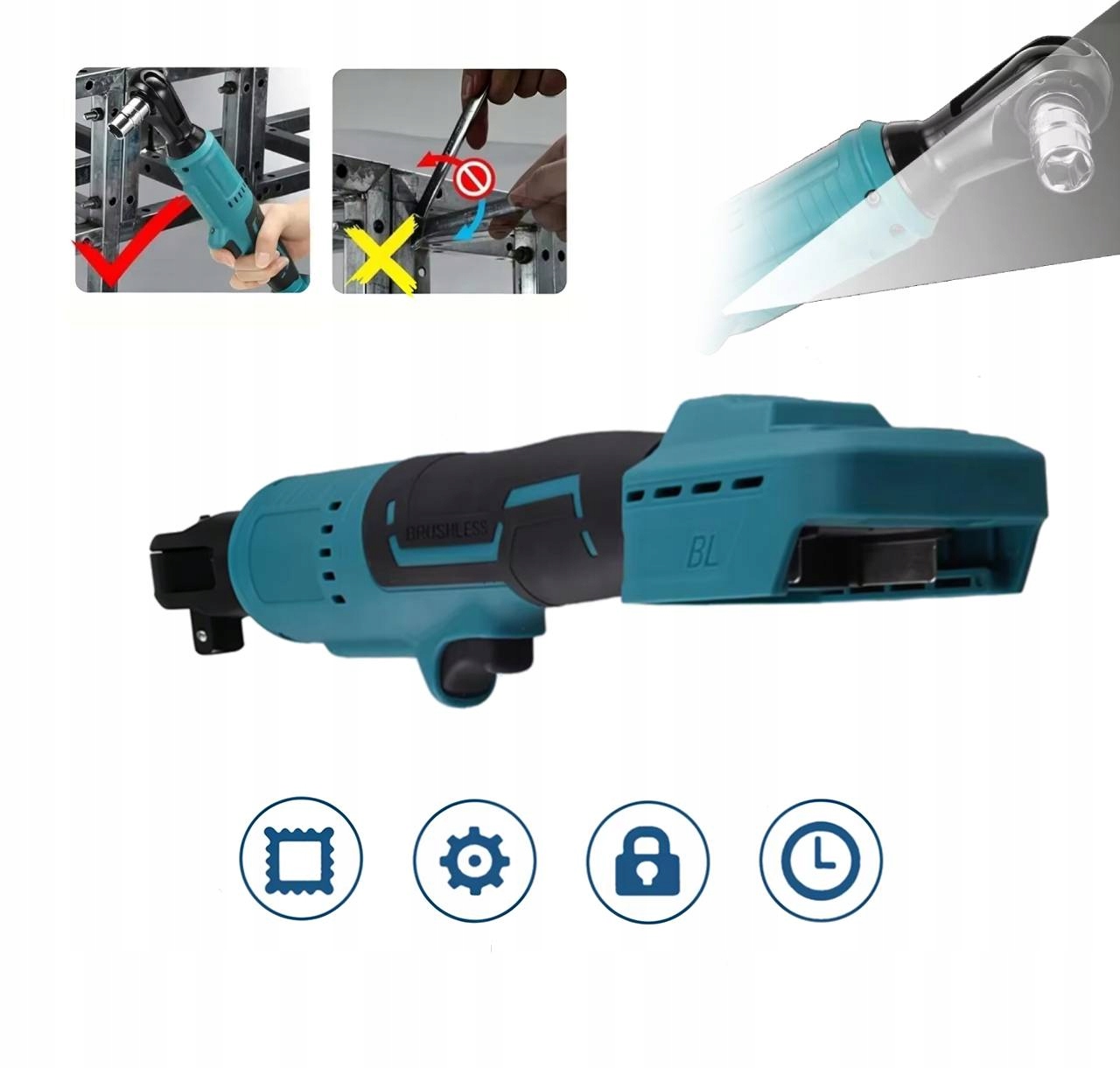 1/2" úhlový pro akumulátorový ráčnový šroubovák Makita Lxt 18 V