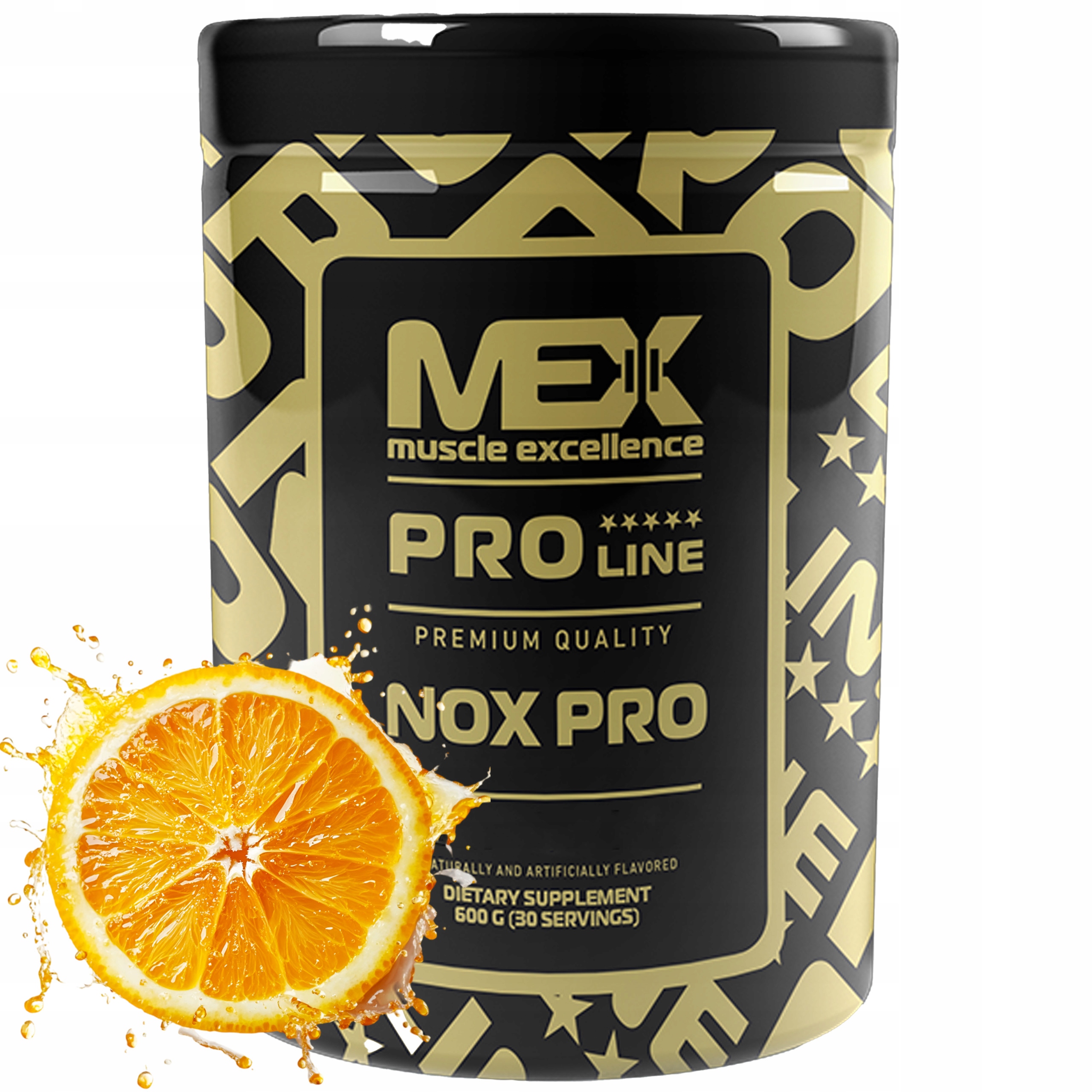 Předtréninkovka Oxid dusnatý Kreatin Citrulin Nox Pro 600g Usa oranžová