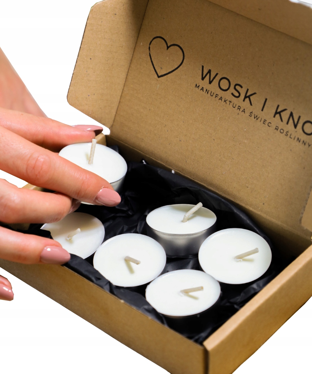 

Świeczki Bezzapachowe Tealight sojowe 15 sztuk