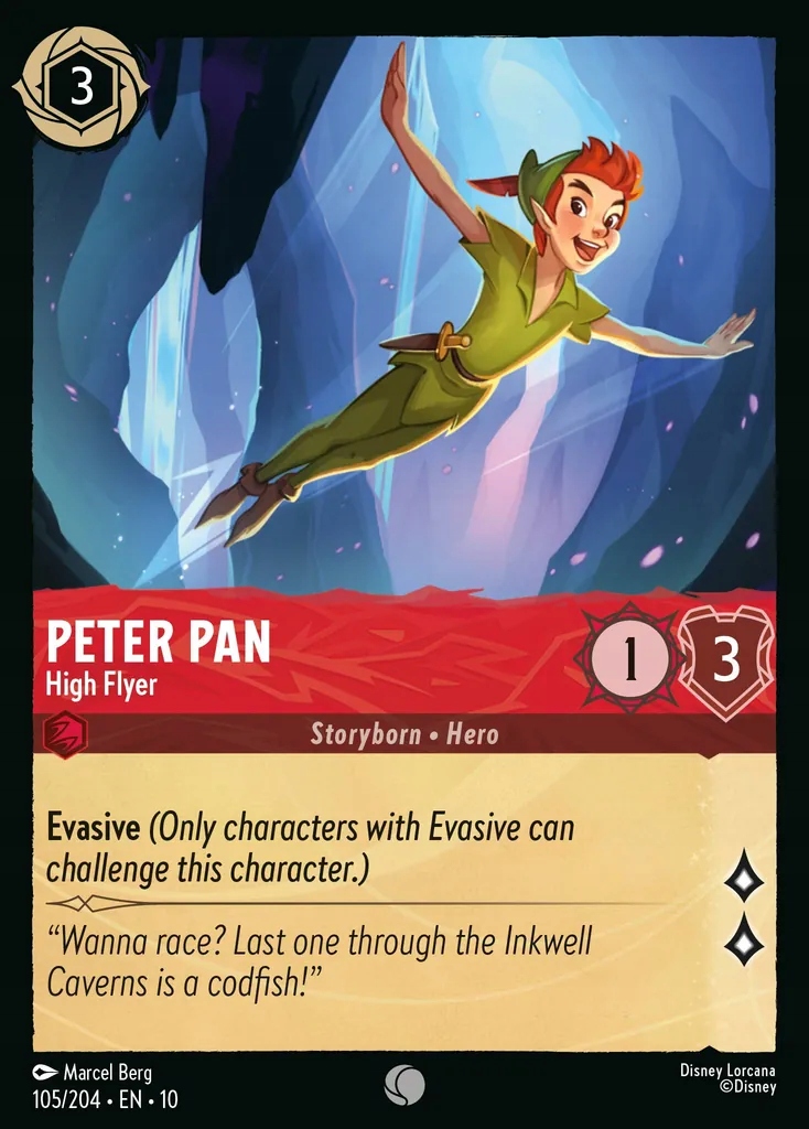 Disney Lorcana Peter Pan High Flyer 10WHI #105
