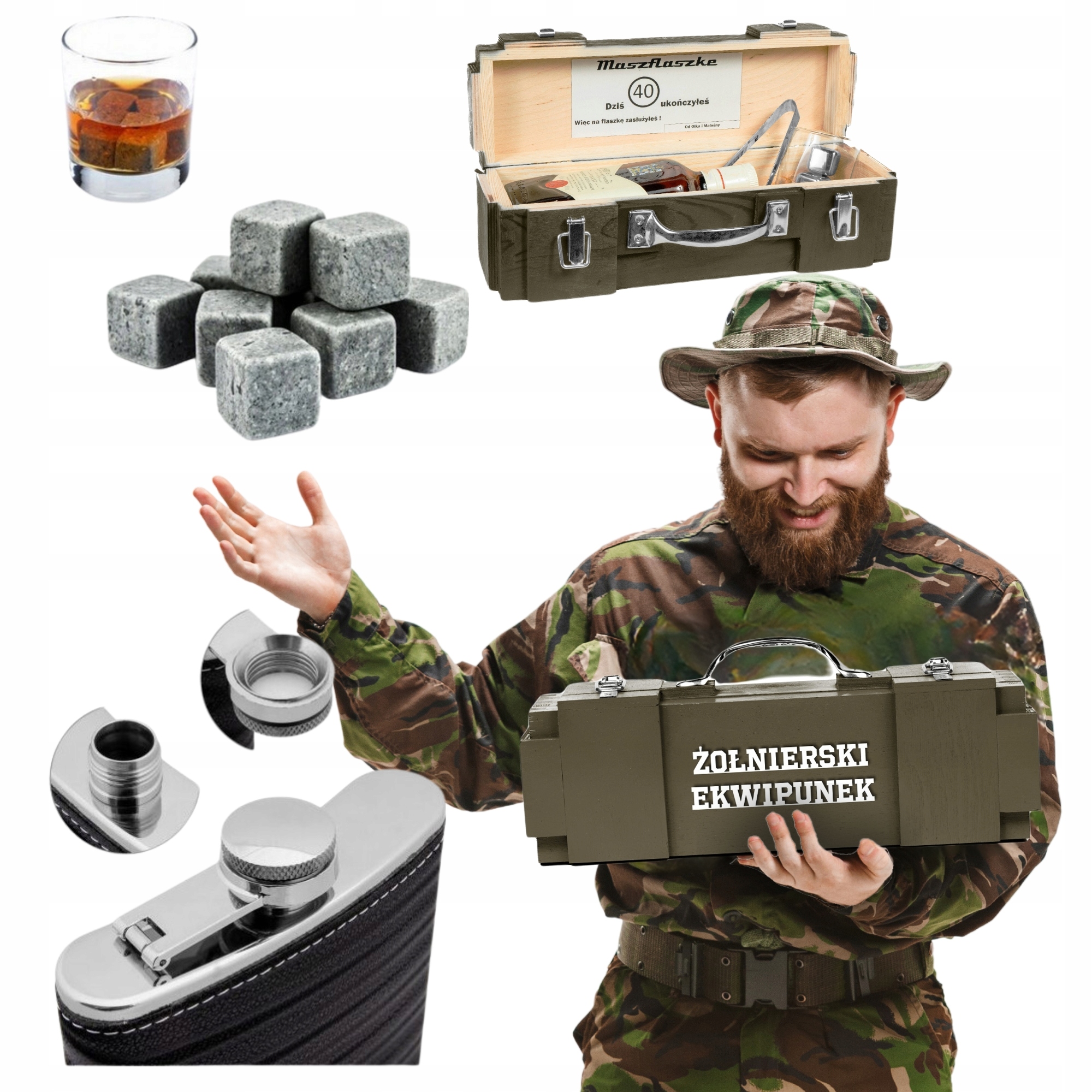 Krabička Na Alkohol K 40. Narozeninám Pro Důstojníka Vojáka dárek