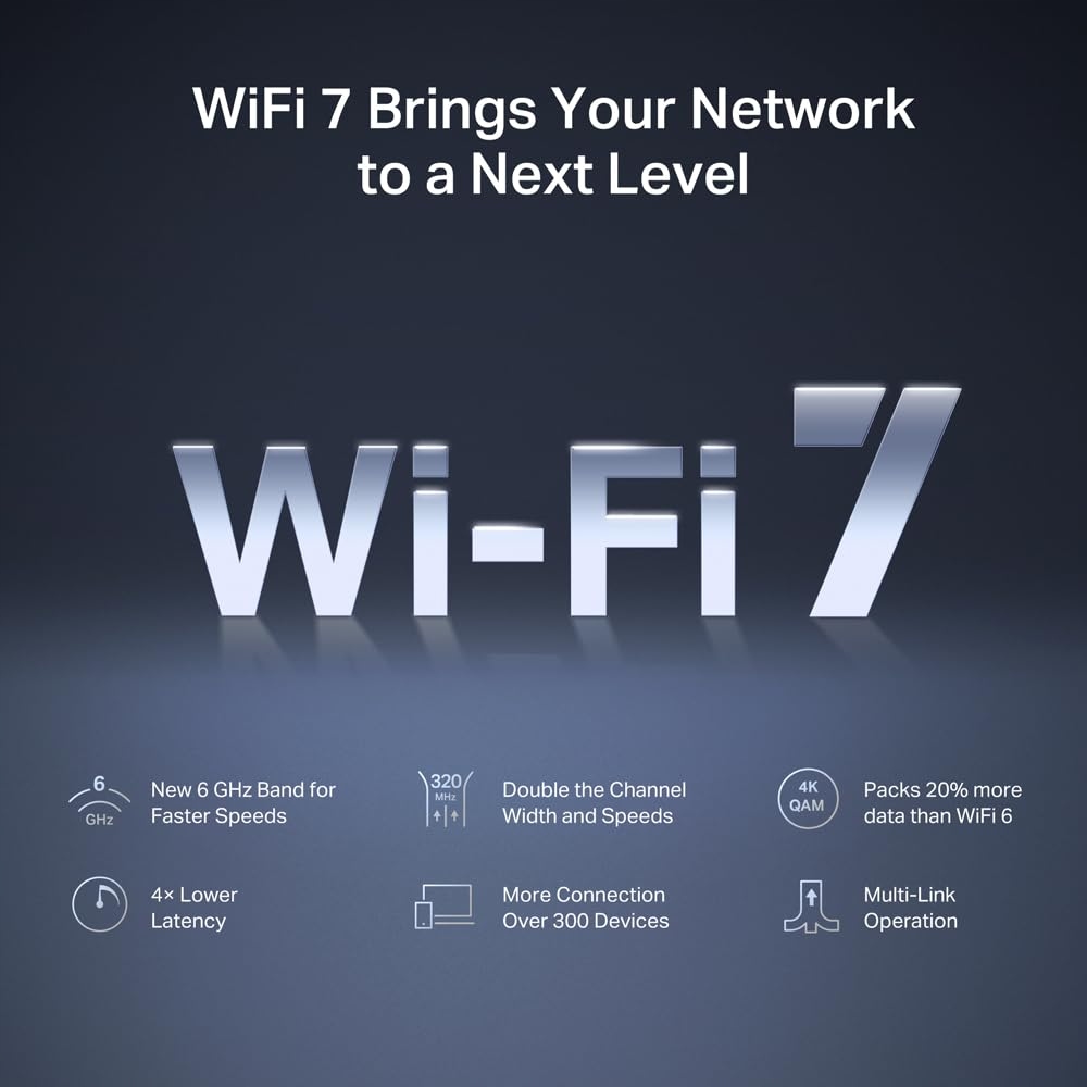 MERCUSYS Router Tri-Band BE9300 WiFi 7 4x2,5G Porty 6 Anten 6GHz VPN WPA3 — miniatura 6