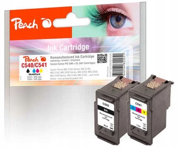 Inkoustová náplň Peach Canon PG-540/CL-541, MultiPack, 405/445 stran Cmyk