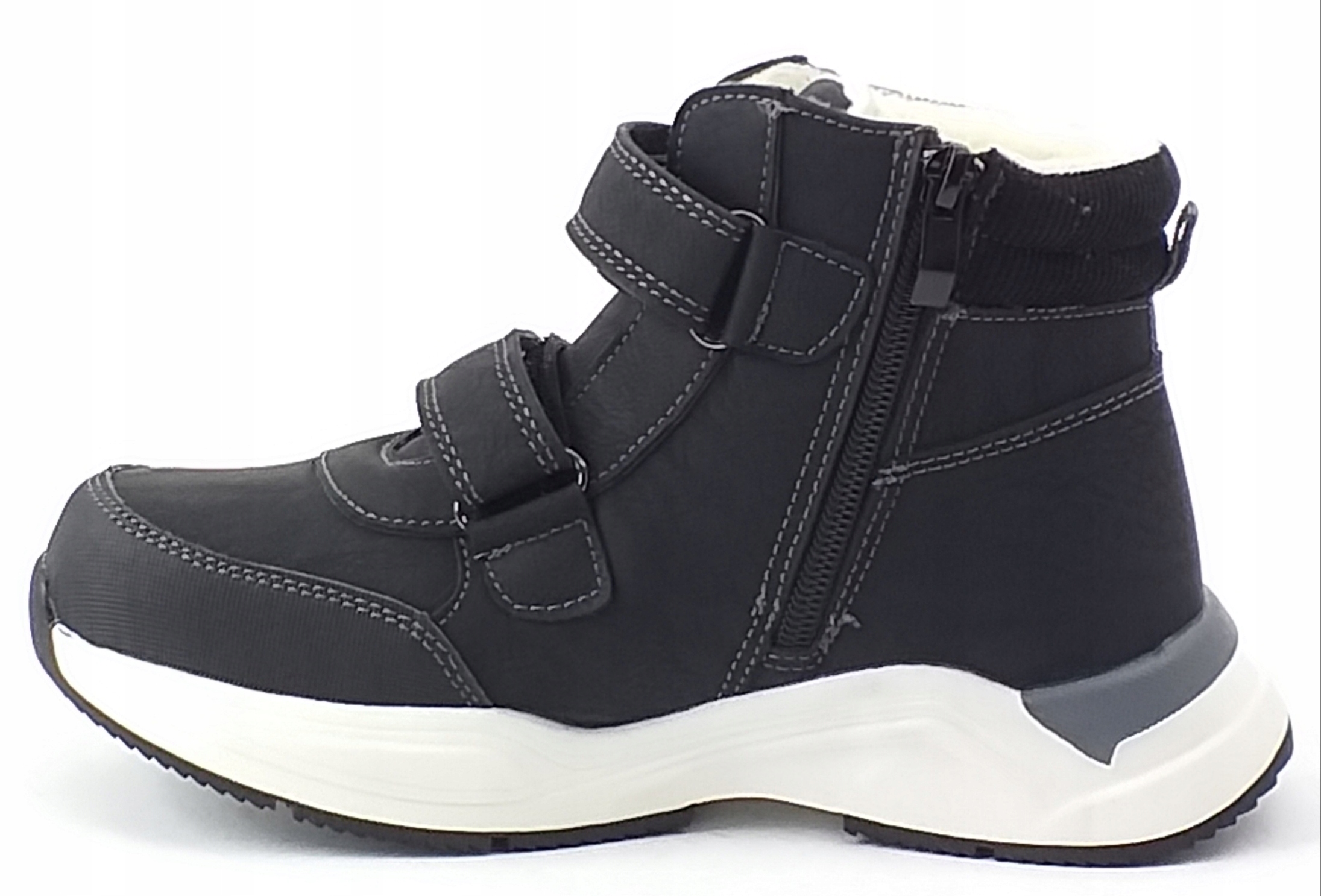 Buty zimowe OCIEPLANE na RZEPY i SUWAK TRAPERY trzewiki kamasze roz 33 Marka American Club