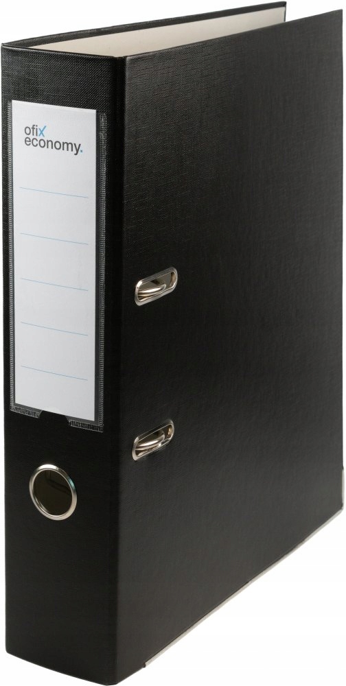 SEGREGATOR A4 75mm SZEROKI OKUTY CZARNY DŹWIGNIOWY BIUROWY