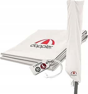 L3955 Doppler Obaly Zahradní Slunečník Šedé ⌀350 cm