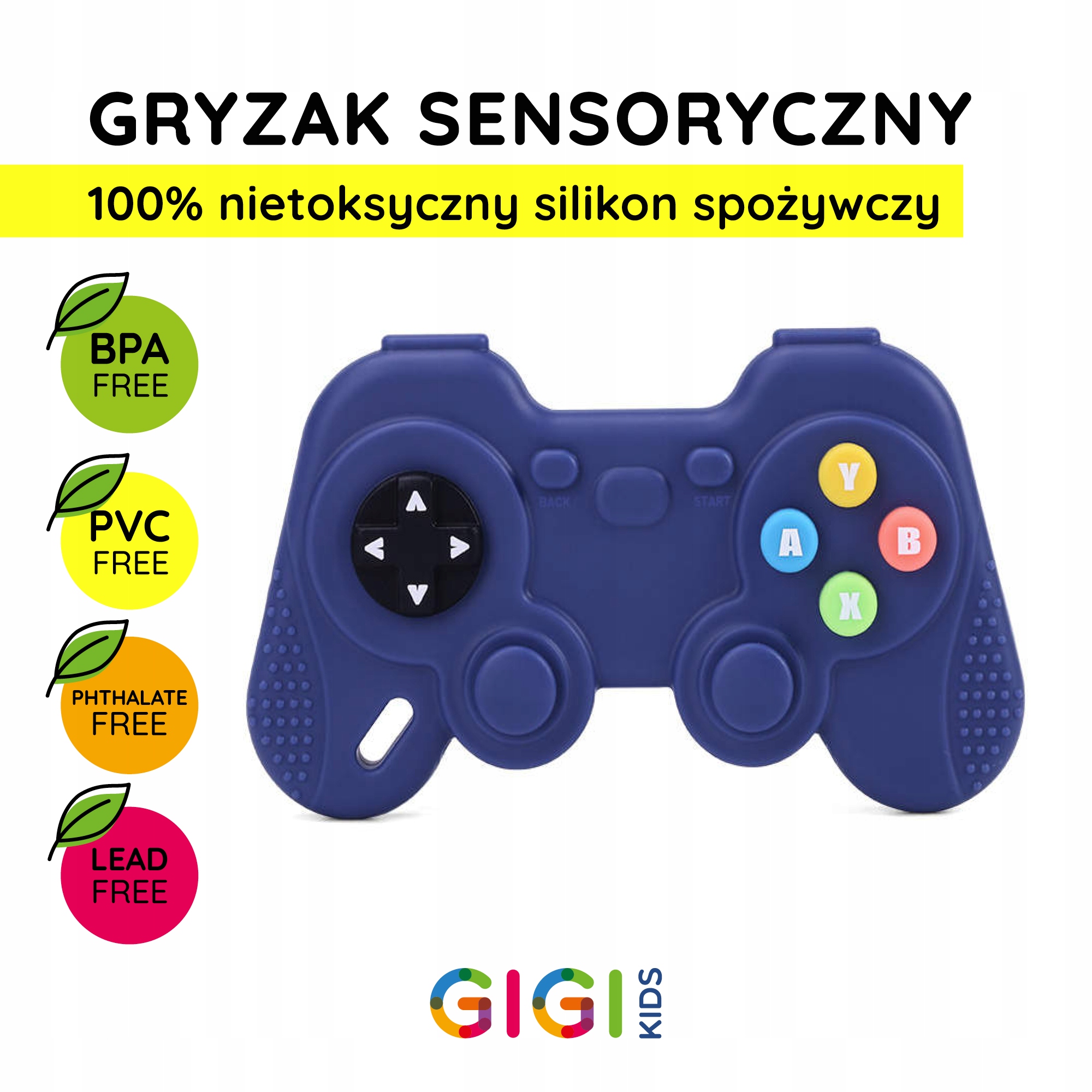 Gryzak na ząbkowanie uspokajający Pilot szary + Gamepad niebieski 0+ EAN (GTIN) 5905718513062