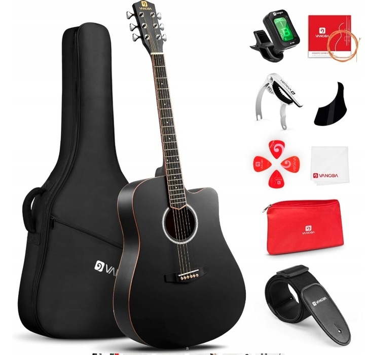 Elektroakustická 12strunná kytara Vangoa VGE12-2 pouzdro Akcesoria