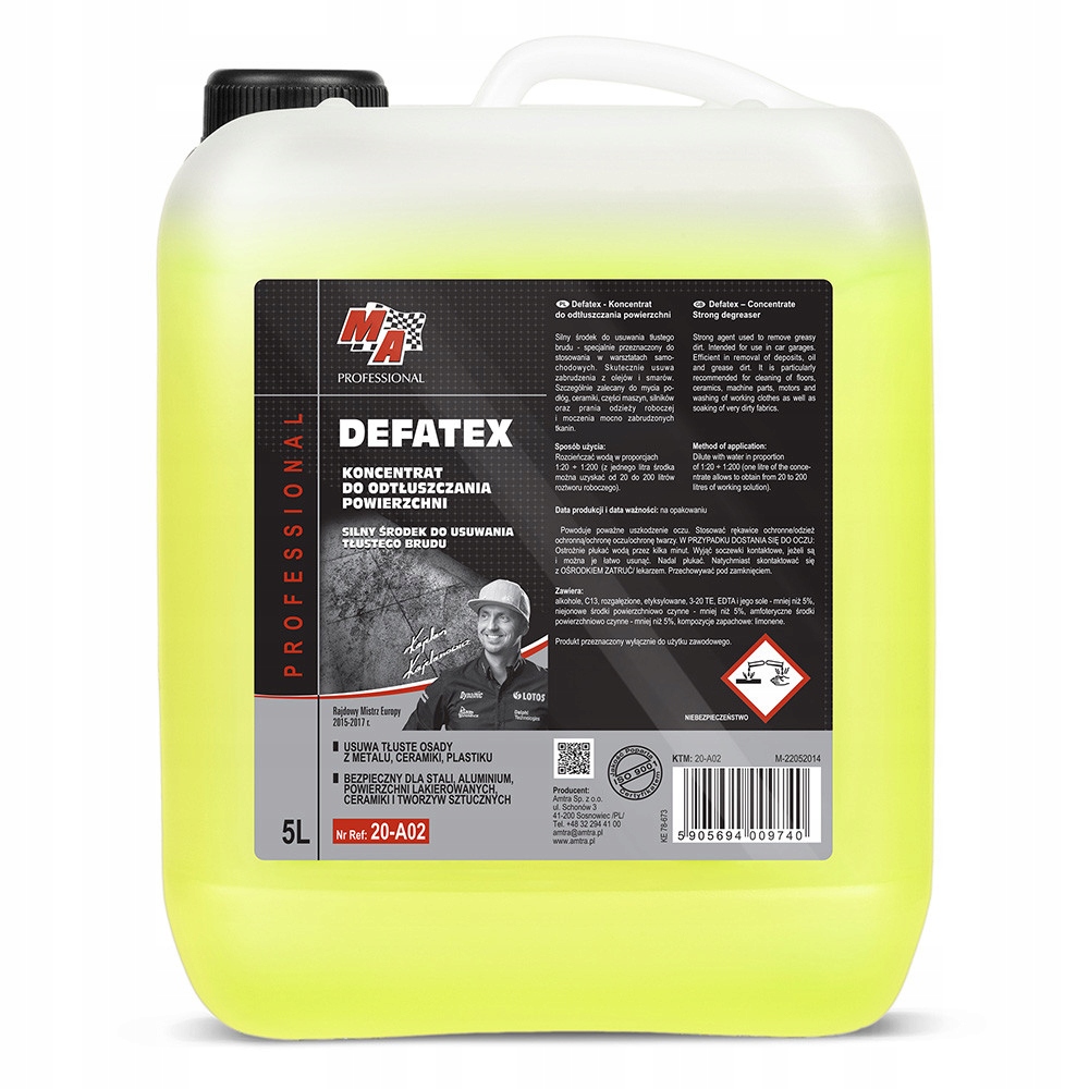 Silny Środek do Usuwania Tłustego Brudu Ma Professional Defatex 5L