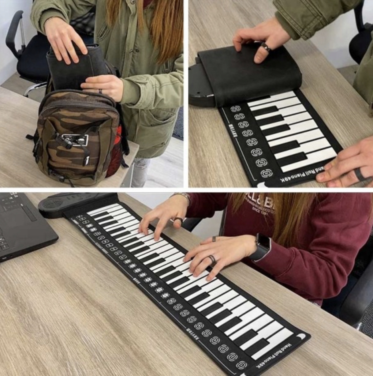 SKŁADANE MINI PRZENOŚNE PIANINO FORTEPIAN Marka inna