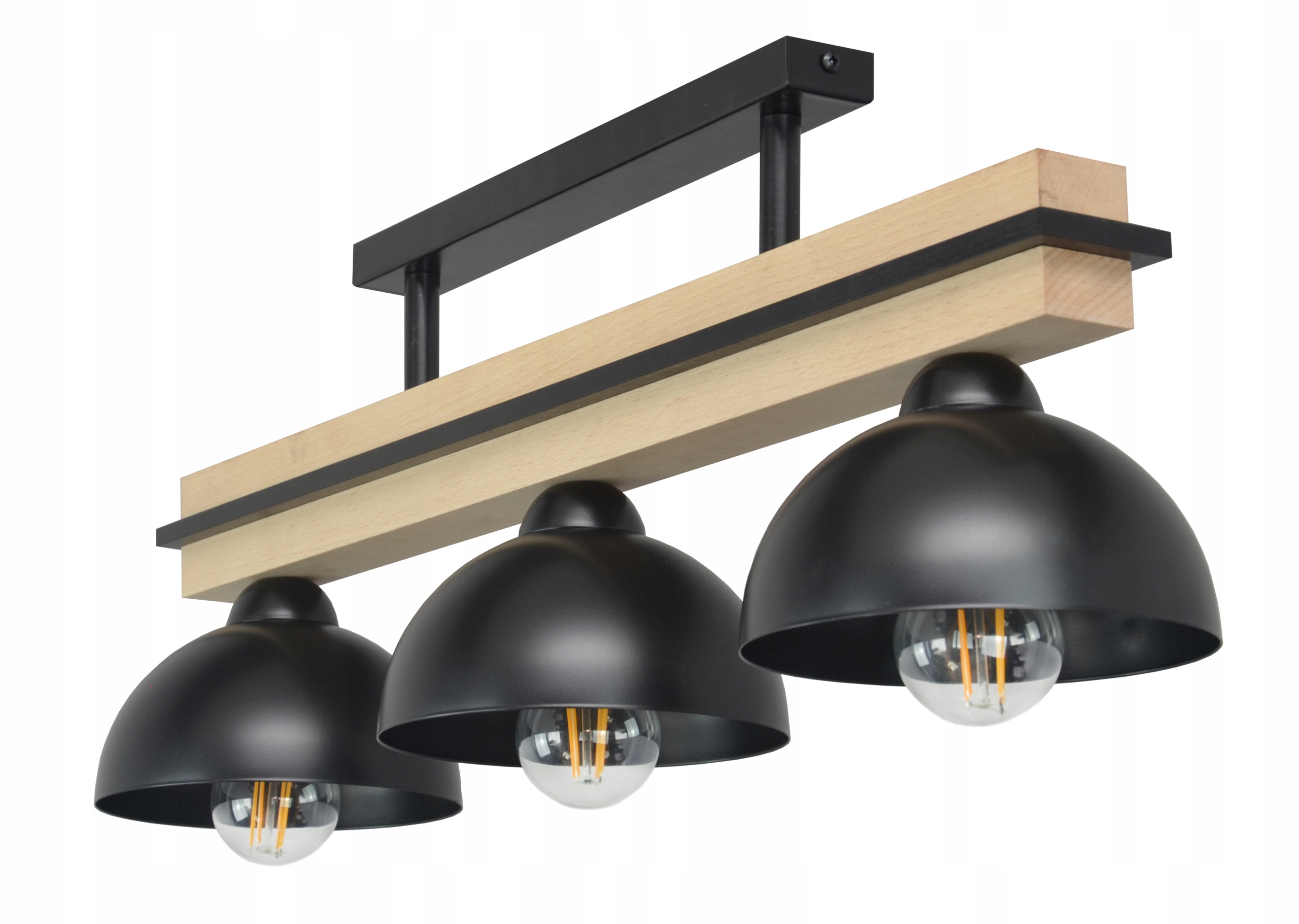 Lampa Stropní Svítidlo Stropní Led E27 Kovové Dřevěné Stínítko Na Strop Do Obývacího Pokoje