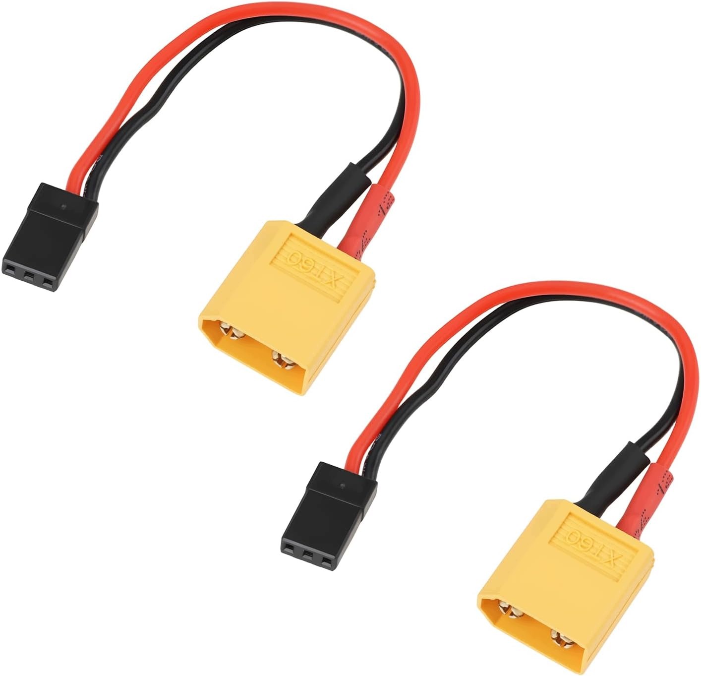 Adaptér XT60 Samec Na Servo Jr/futaba 20AWG 10CM 2-BALENÍ