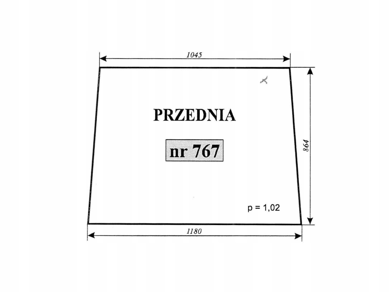 SZYBA PRZEDNIA MASSEY FERGUSON 767 3582160M2