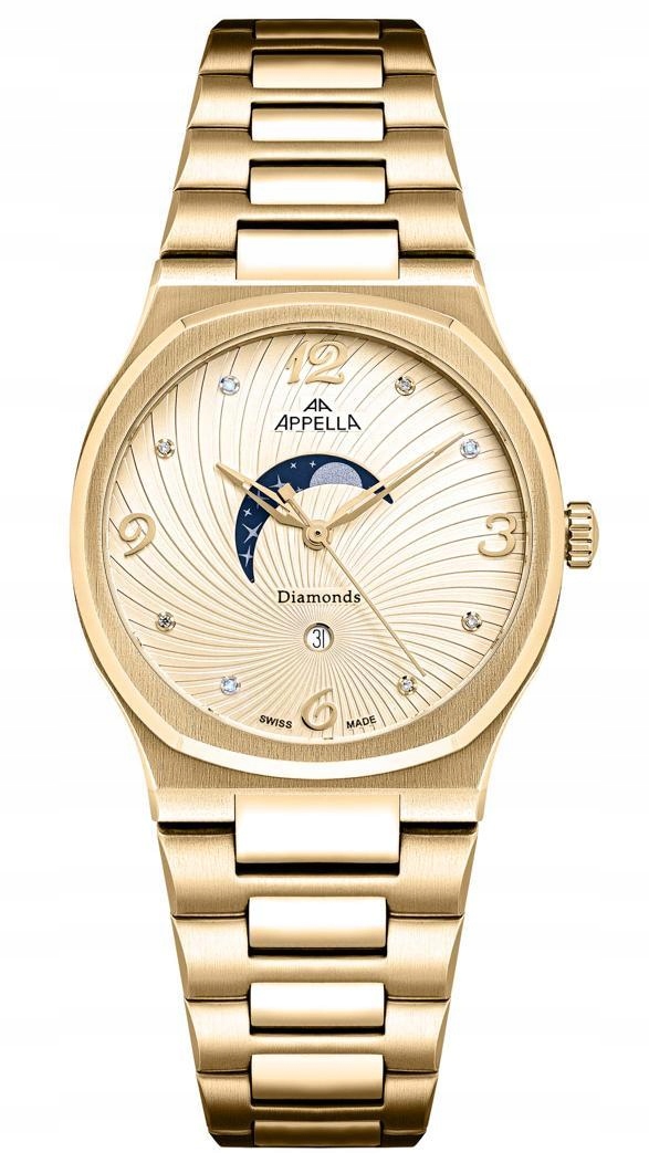 Nové Originální dámské hodinky Appella L32006.1171DQS Diamonds datumovka