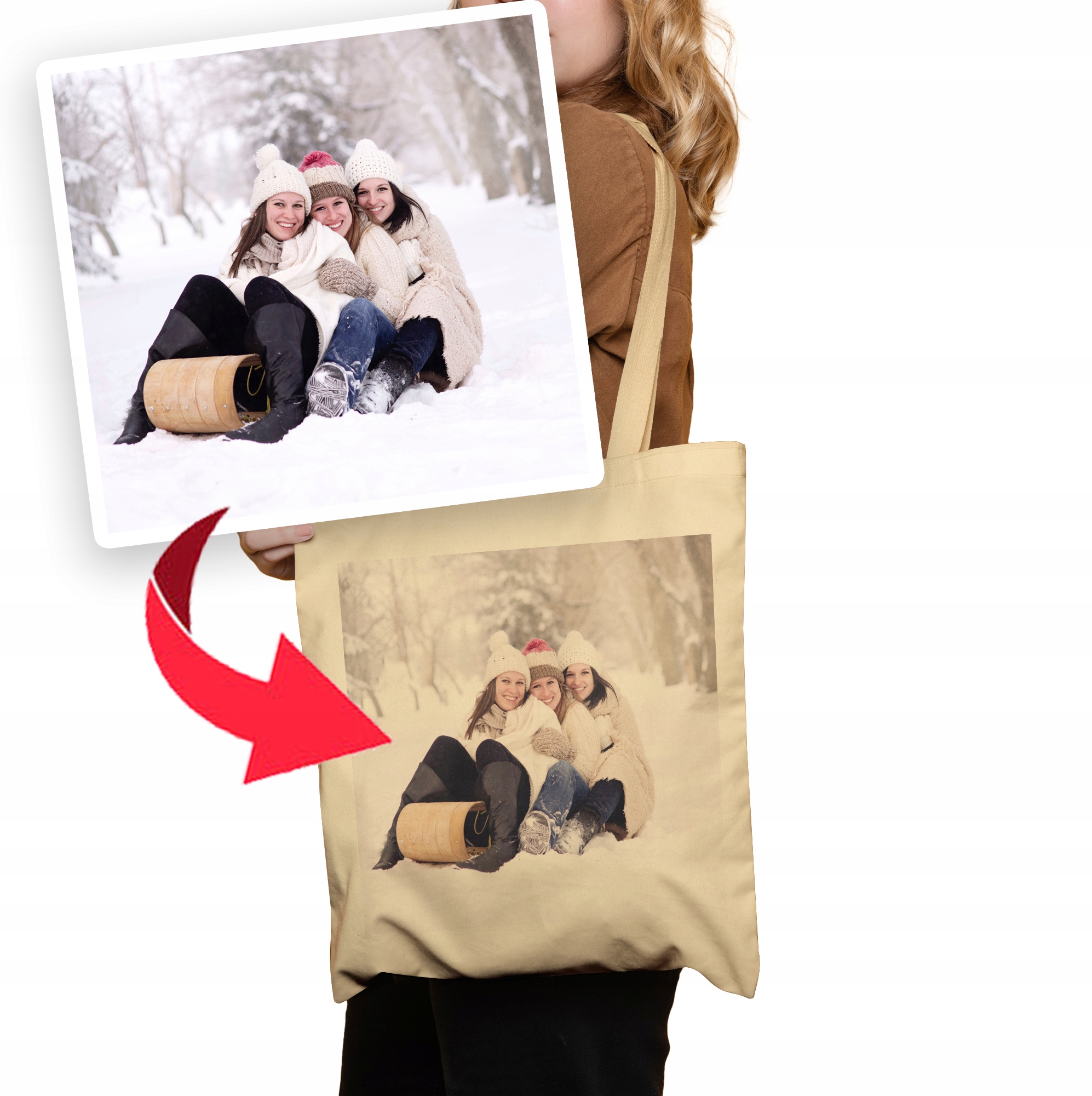 Eko Torba TWÓJ WŁASNY NADRUK ZDJĘCIE NAPIS LOGO KREATOR PREZENT Marka bez marki