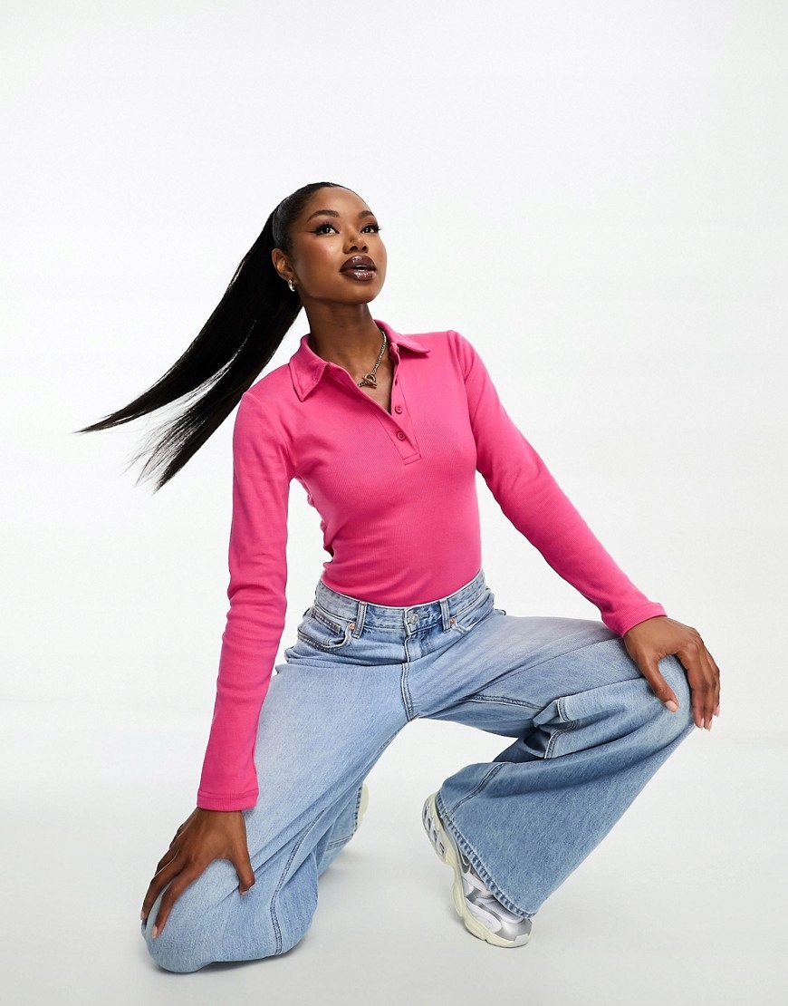 I Saw It First Różowe body z kołnierzem XL (42) Marka I Saw it First