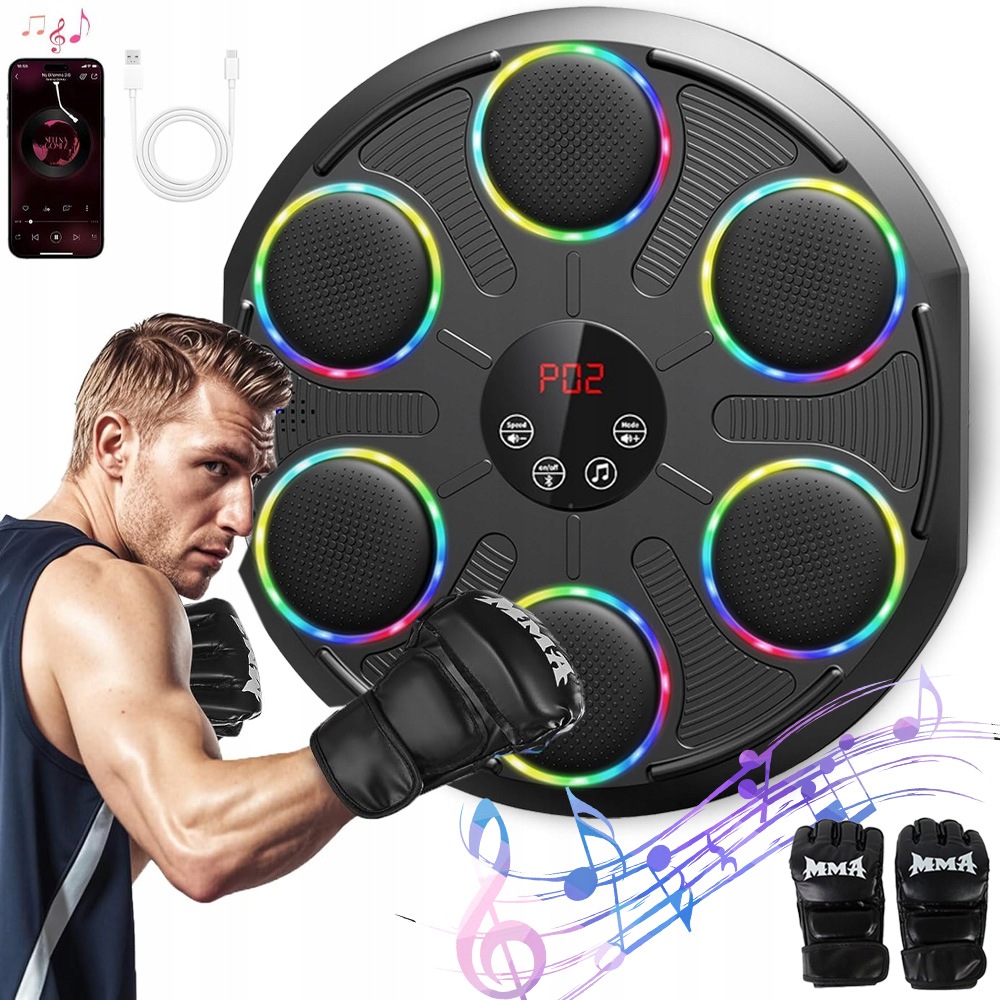 Music Boxing Machine 12 Režimů S Bluetooth V Tréninkové Boxovací Stěně