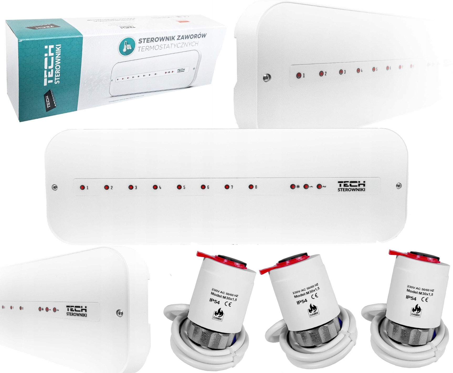 Ovládač Lišty L-5-S Slim 3 Termoelektrické Pohony M30NC 230V Damix