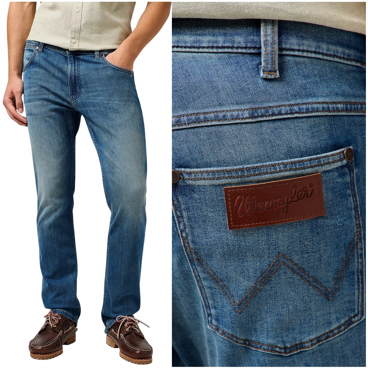 Wrangler Greensboro Trail Tone 365COOL prodyšné džínové kalhoty W36 L34
